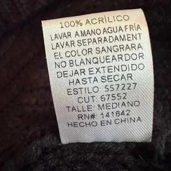 Black & Tan Turtle Neck Cropped Sweater, size Medium - Picture 7 of 8